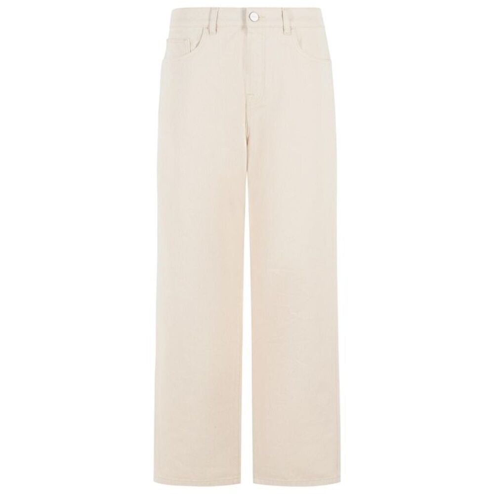Róhe 'Bruun' Baggy Jeans In Cream Cotton Women